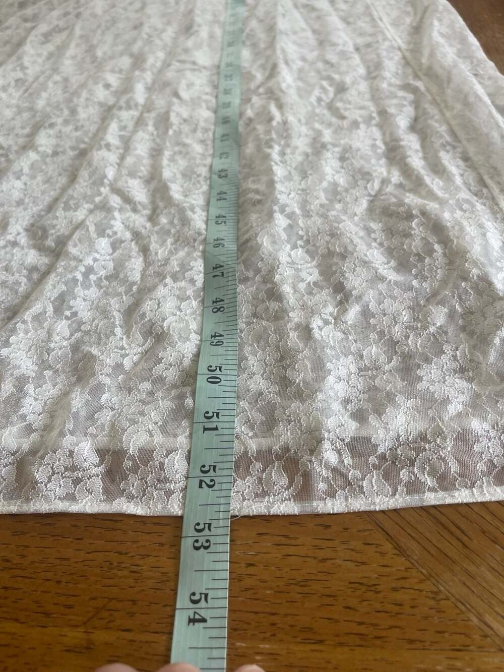 Vintage floral Lace Slip Dress White M Coquette Fairycore Sheer Maxi - Picture 12 of 12